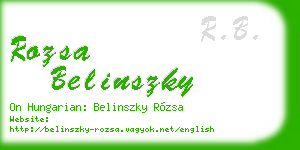rozsa belinszky business card